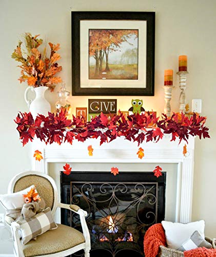 2 Pack Fall Garland Maple Leaf