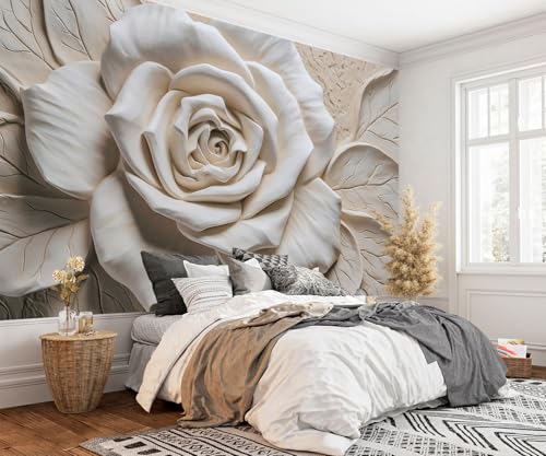 3D Rose Flower Wallpaper Large Floral wall murals for Bedroom 114"x74"