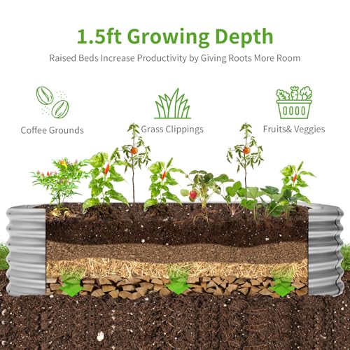 Galvanized Metal Raised Garden Bed Kit