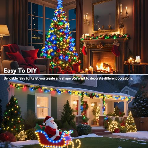 8 Pack Multicolor Fairy Lights Battery Operated