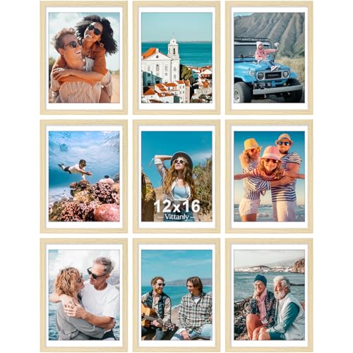 12x16 Picture Frames Set of 9 for Wall Mounting (9 Count)