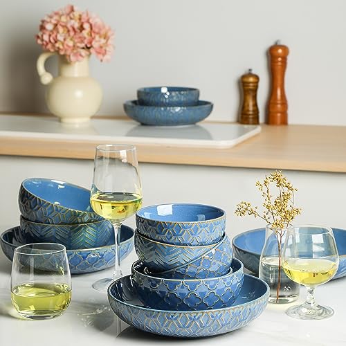 Sureasy Ceramic Cereal Bowls Set of 4 (4 Count)