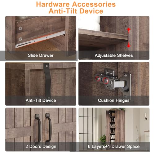 70" Tall Storage Cabinets