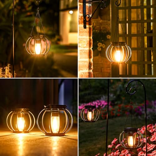 Solar Lanterns Outdoor Waterproof (4 Count)