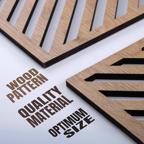 Modern Wooden Wall Sculptures (3 Count)