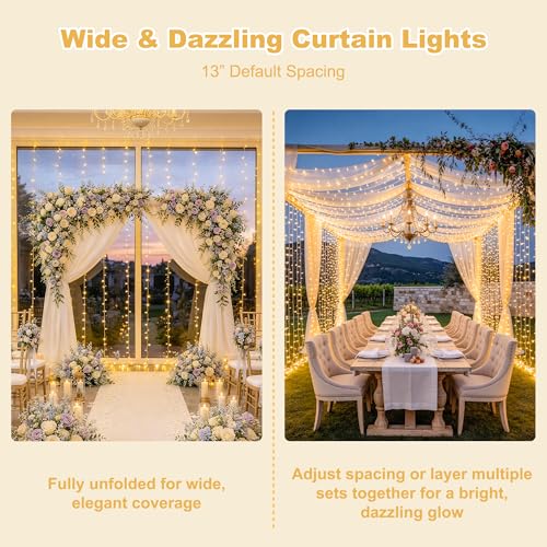900 LED Curtain Lights (29.5 Foot)