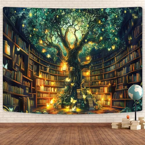 Fantasy Library Tapestry