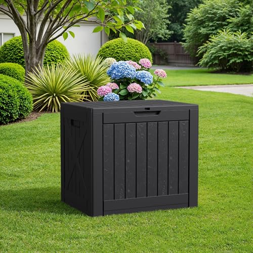 Resin Deck Box 40 Gallon Waterproof Outdoor Storage Box