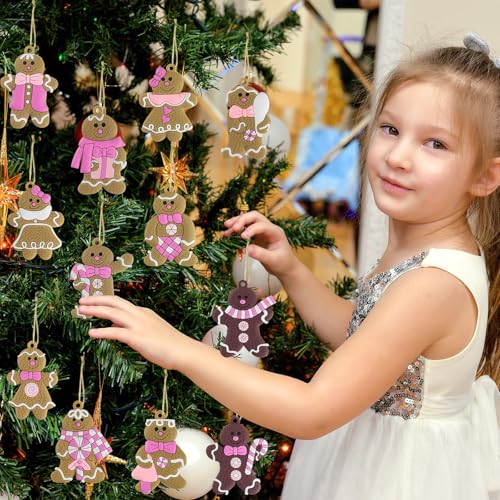 Gingerbread Man Ornaments Christmas Tree Decorations (24 Count)
