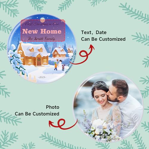 Personalized First Christmas in Our New Home Hanging Ornament 2025