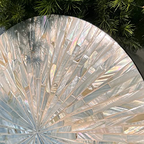 3PCS Natural Mother of Pearl Beach Mirror Wall Art Room Decor (3 Count)