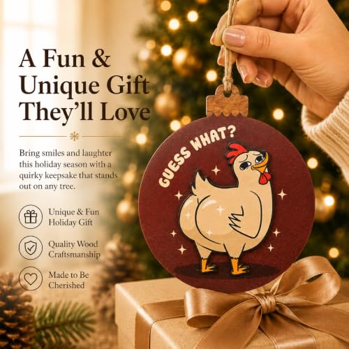 Funny Chicken Butt Christmas Ornaments 2026