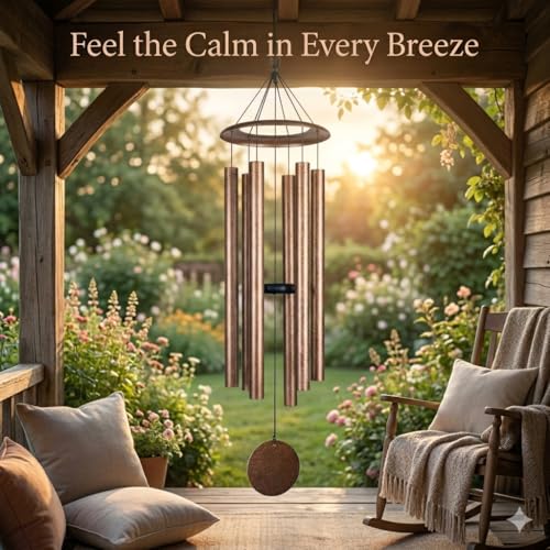 HOHIYA 50" Extra Large Outdoor Wind Chimes Deep Tone Aluminum