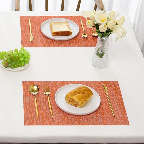 Orange Placemats Set of 8 (8 Count)