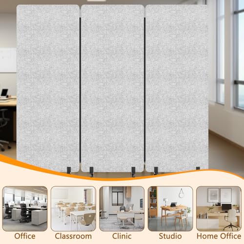 Soundproof Room Divider with Wheels