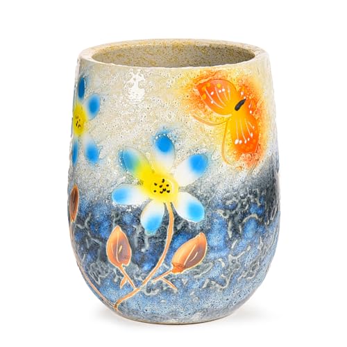 10.6 Inch Hand Painted Ceramic Succulent Plant Pot