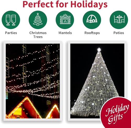 60 LED Cool White LED Christmas String Lights (60 Count)