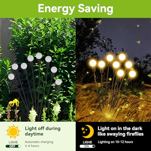 Solar Garden Lights Outdoor Waterproof (2 Count)