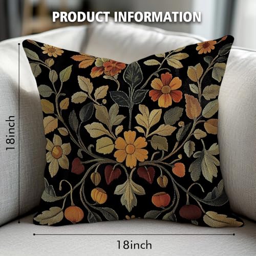 William Morris Abstract Vintage Print Floral Velvet Design Throw Pillow Covers Home Decor