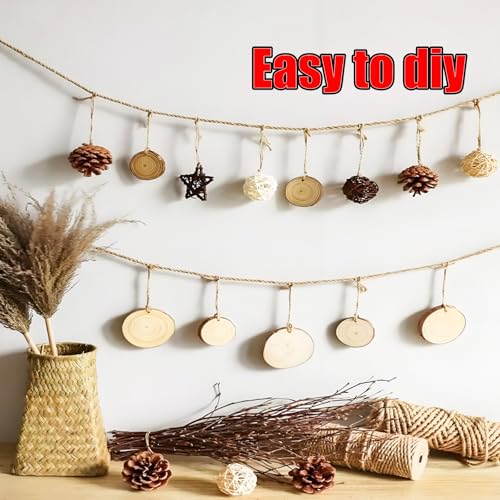 Natural Wood Slices for Wedding Decor (20 Count)