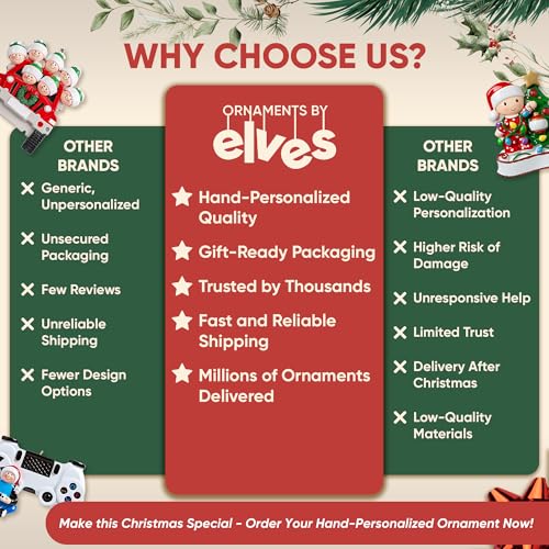 Personalized Sibling Christmas Ornaments 2025