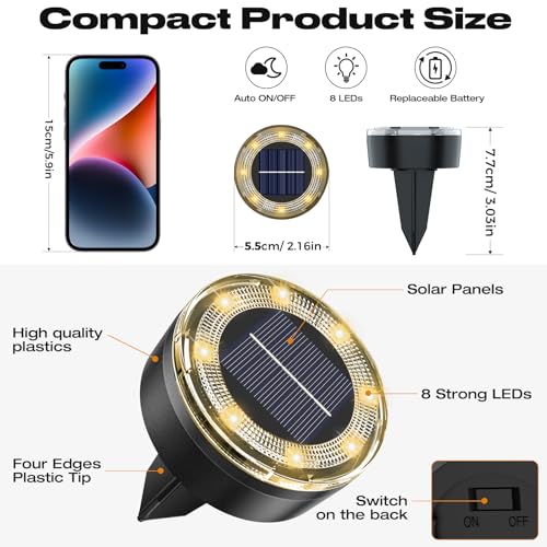 Mini Outdoor Solar Lights (8 Count)