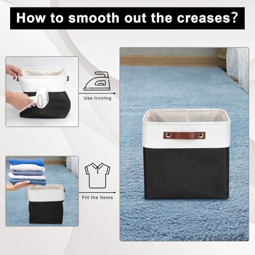 Collapsible Fabric Storage Cubes 11x11 Cube Storage Bins (4 Count)