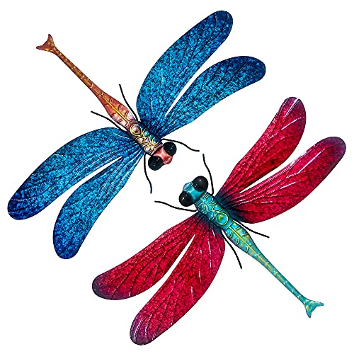 Metal Dragonfly Garden Art Decorations (2 Count)
