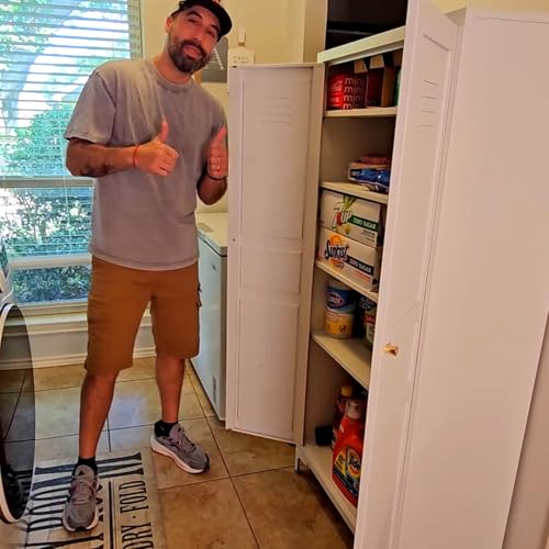 Metal Storage Cabinet with Doors and Shelves