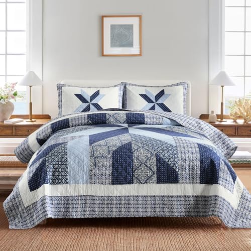 Handmade Quilted 100% Cotton King Comforter Set for Bed