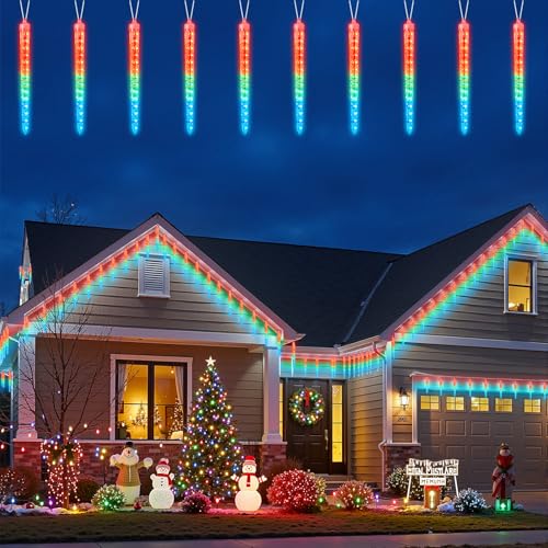 Christmas Meteor Shower Icicle Lights Outdoor (960 Count)