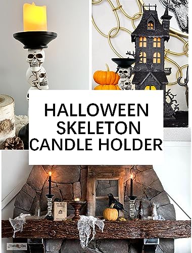 Pillar Candle Holder for Halloween Decoration Indoor