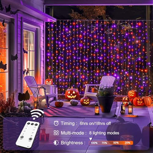 300LED Halloween Curtain Lights (9.8 Foot)