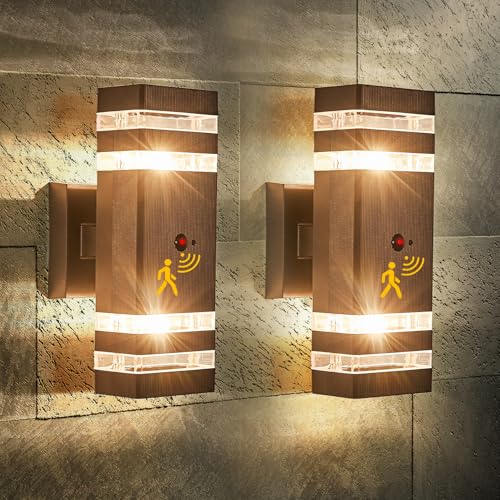 2 Pack Oil Rubbed Bronze Outdoor Wall Lights with 3 (2 Count)