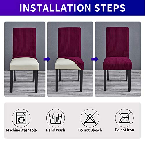 Stretch Chair Covers for Dining Room Set of 2