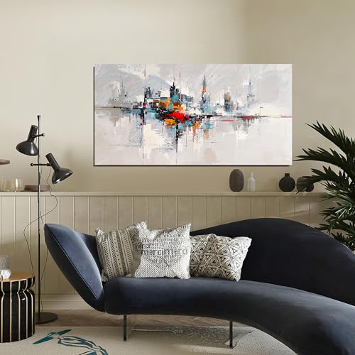 Abstract Wall Art Decor Wall Art Pictures for Living Room Abstract Canvas Art Wall Decor Modern Colorful Wall Art Prints Contemporary City Wall Art Decorations Bedroom Office Home Decor Aesthetic 20" X 40"