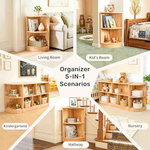 Rubber Wood Corner Cabinet