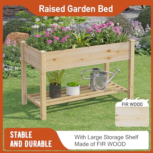 Raised Garden Bed with Shelf