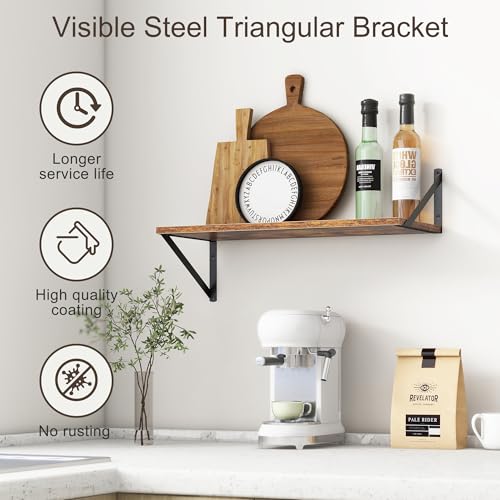 Deep Floating Shelves for Wall (2 Count)
