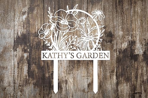 Personalized Metal Garden Sign with Stake