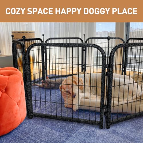 Metal Dog Playpen 32in H 8 Panels Heavy Duty Dog Fence