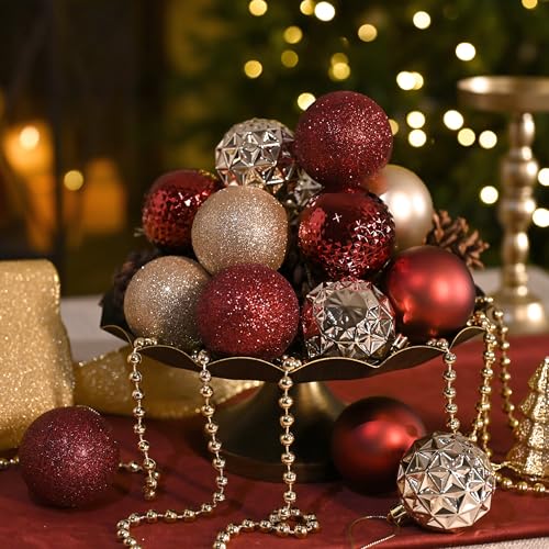 50ct Christmas Tree Decorations Ball Ornaments 2.36 Inches (50 Count)