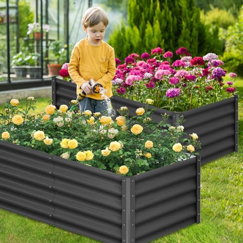 Galvanized Raised Garden Bed Outdoor (2 Count)