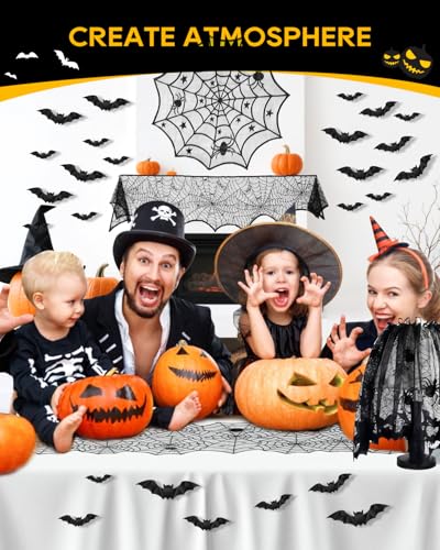 5 Pack Halloween Decorations Indoor Halloween Spider Web Tablecloth