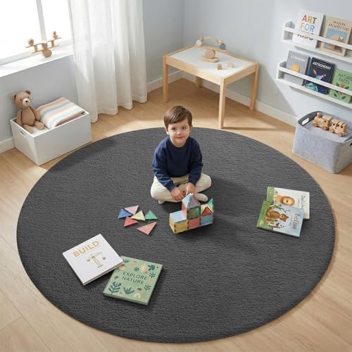 4ft Round Rugs for Bedroom Living Room (12.25 Sq Ft)