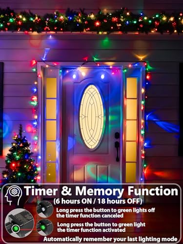 165 FT 500 LED Christmas Lights String Indoor Outdoor Waterproof Multicolor