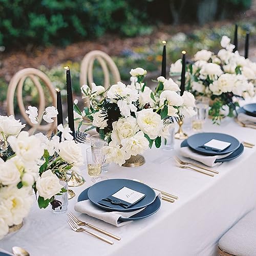 8 Pack White Rectangle Tablecloth (8 Count)