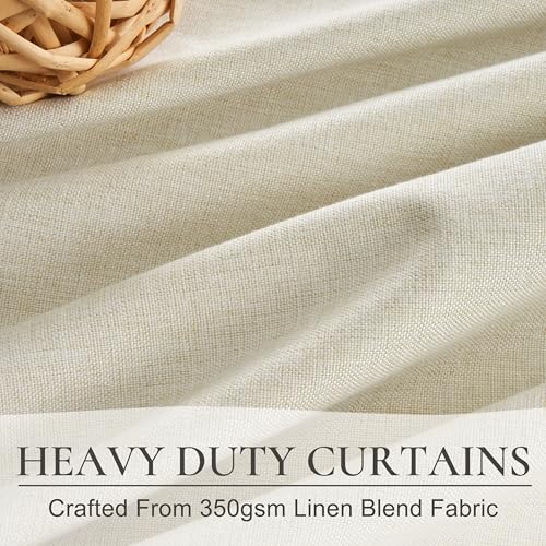 Extra Long Pleated Black Out Curtains 108 Inches Long for Living Room