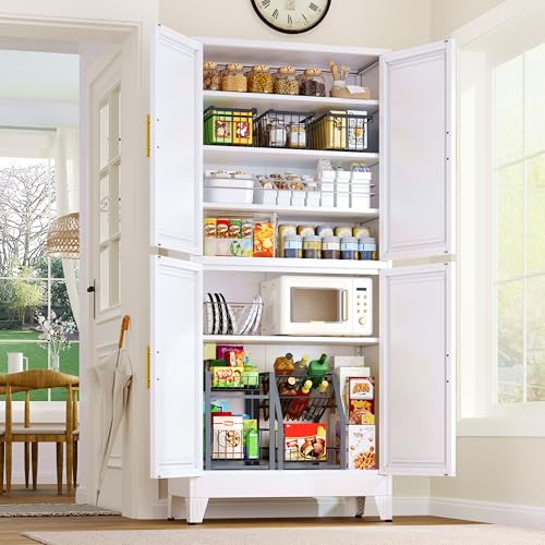 75.2" Tall Metal Pantry Cabinet