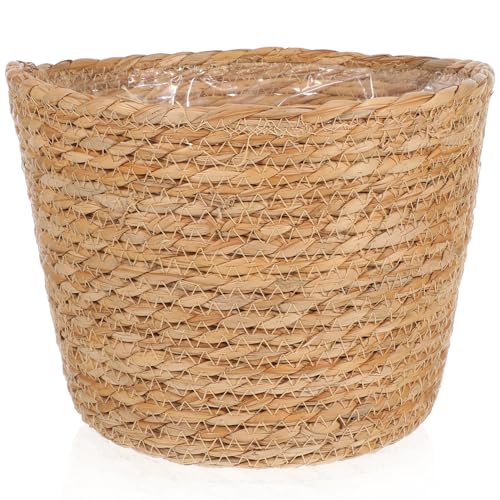 Woven Straw Flower Basket